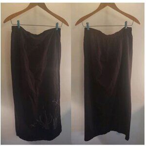 Vintage Viva City Dragonfly Wrap Maxi Skirt Sz M